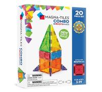 MAGNA-TILES Set di costruzioni magnetiche combinate, 20 pezzi, il marchio originale di costruzione magnetica