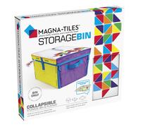 Magna-Tiles Storage Bin & Interactive Play-Mat, Collapsible Storage Bin With Han