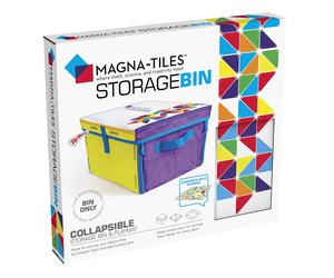 Magna-Tiles Storage Bin & Interactive Play-Mat, Collapsible Storage Bin With Han