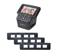 Magnasonic All-in-One 24MP Film Scanner con ampio display da 5 pollici e HDMI, vassoio lungo 35 mm porta diapositive, converte 35 mm/126/110/Super 8 e 135/126/110 diapositive in foto digitali, memoria