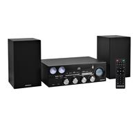 Magnavox MM451 - Ripiano per CD con sistema di caricamento a vassoio con radio digitale PLL FM stereo, tecnologia wireless Bluetooth e telecomando in nero, display LCD, compatibile con porta AUX, 3