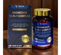 Magnesio 12in1 Complesso 700mg Glicinato Citrato Malato Taurato Supporto Quotid