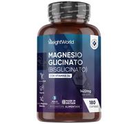 Magnesio Bisglicinato 1422mg per Dose con Vitamina B6 180 Capsule (3 Mesi di