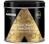 Magnesio Bisglicinato - 200 Capsule - Vitamina C, B6, B5 - Magnesio Altamente Biodisponibile - Vitamine per la Stanchezza e l’Affaticamento - Ossa e Articolazioni, Muscoli - Magnesio Glicinato