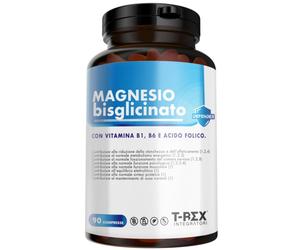 Magnesio bisglicinato 375mg con Vitamina B6, B1 e Acido Folico - 90 compresse