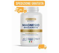 MAGNESIO BISGLICINATO 450Mg Integratore Stanchezza Fisica E Mentale Vegano