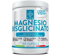 Magnesio Bisglicinato Capsule 180 Piulife® Con Vitamina B6, B1, B5 Magnesio Orga