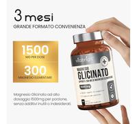 Magnesio Bisglicinato Capsule 300Mg Tamponato Glicinato Con Glicina 180 Capsule