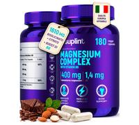 Magnesio Bisglicinato e Magnesio Citrato 400mg B6 180 Capsule Magnesio Completo