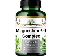 Magnesio Complesso 6-1 1500 Mg Giornalieri | 400 Mg Magnesio Elementare | Ossido