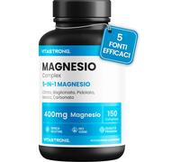 MAGNESIO COMPLETO 400mg 5 in 1 Integratore Magnesio Bisglicinato Citrato