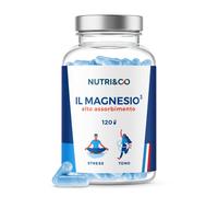 Magnesio Completo Vegetale + Vitamina B6 Bio-Attiva Integratore 120 Caps 300Mg