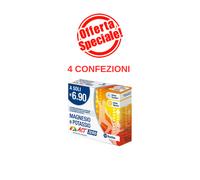 Magnesio e Potassio Act Zero Zuccheri 4 CONFEZIONI da 14 bustine