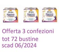 MAGNESIO E POTASSIO CON CARNITINA APROPOS senza zuccheri - 24 bustine 3 confezio