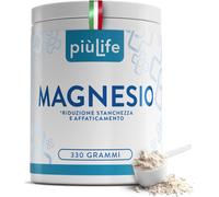 Magnesio in Polvere Piùlife, 430Mg Puro per Dose, Carbonato Fonte Di Magnesio Ci