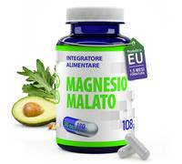 Magnesio Malato 2000mg per dose 180 capsule vegane Testato in Laboratorio ad