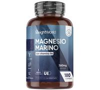 Magnesio Marino 360mg con Vitamina B6 in 180 Capsule Vegane, La Vitamina B6 Cont
