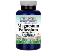 Magnesio Potassio Aspartato E Bromelina 180 Caps Di Vitamins Because