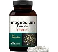 Magnesio Taurato 1500Mg 240 Caps Vegetariano/NON-GMO/Senza Glutine