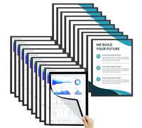 Magnet del telaio di informazione - Display di documenti magnetici A4 | Titolare a parete da 20 pack per istruzioni di sicurezza, orari di lezioni di avviso, gestori di uffici, scuole e banc