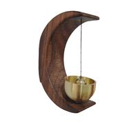 Magnet Door, Chime Bell, Wooden Wind, Entry Doorbell, Decorative Hanging Doors with Soothing Tones for Welcoming, Home, Porch, Garden, Front, Restaurant, Shop Entrance, 3.74x2.56x0.87 Inches