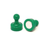 Magnet Expert® - Calamita per birilli ad alta potenza, colore verde, per ufficio e frigorifero, 19 mm di diametro x 25 mm di altezza, confezione da 100 pezzi