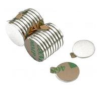 Magnet Expert Ltd - Confezione da 20 dischi magnetici al neodimio N42, ø 1 cm, spessore 1 mm, forza magnetica 450 g, polo sud autoadesivo, ideali da impiegare come meccanismo di chiusura di vari oggetti