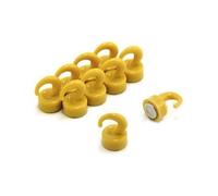 MAGNET Expert Ltd - Gancetti calamitata, con parte in plastica, 12 x 20 mm, 1 kg, colore: Giallo (Confezione 10)
