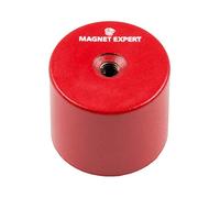 Magnet In Pentola Profonda Alnico Per Applicazioni Ad Alta Temperatura, Ingegneria E Produzione - Foro Filettato C/W M6 Di Spessore 35mm Di Dia x 30mm - Tiro A Filo 14kg
