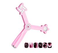 Magnet Nail Tool - 4 in 1 Portable Art Stick for Manicure | Compact Magnetic Design with Multi Pattern Tips & Lightweight Handle for Home Use, Professional and Beginner Practice