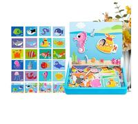 Magnet Puzzles Set - Educational Magnetic Cartoon Toys, Animal Magnet Puzzle | Fun Learning Puzzle Game With Colorful Magnetic Pieces, Cognitive Development Activity For Boys Girls Kids