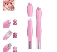 Magneta a cuore 3 in 1 per smalto per gel per gatti, forma a forma di baratto a forma di arte art a forma di art, aiutante di punta francese, per unghie fai-da-te decorazione del salone ,Pink