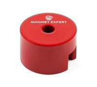 Magneta Al Pulsante Alnico Per Applicazioni Ad Alta Temperatura E Esterna - Dia 25,4mm x 16mm Di Spessore C/W 5mm Diametro Centrale - Tiro Da 3,2kg - Pacco Di 4