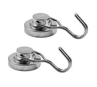 Magnetastico® | 2 X neodimio Flessibile Gancio magnetico 32 mm Ø | di forza 30 kg | ganci di gancio da cucina, bagno, accappatoio gancio gancio, Muro, Soffitto Gancio