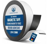 Magnetastico | Nastro magnetico autoadesivo con adesivo | 1,2 Metro | Forte Forza Adesiva | Rotolo magnetic flessibile, calamite adesive, striscia magnetica autoadesiva forte, nastro calamitato