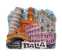 Magnete 3D Decorativo Frigorifero Città Italiane Roma Firenze Milano Venezia Pisa Souvenir Artistico in Resina Vintage Colorata Idea Regalo Lavagna Magnetica Casa Cucina Ufficio