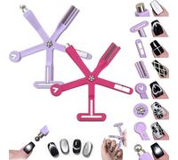 Magnete 8 in 1 a forma di occhio di gatto, strumento magnetico multifunzionale per nail art, magnete cateye per unghie, portatile, fai da te, basta passare il dito trasformarsi per salone e casa gel