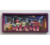 Magnete a doppio strato in MDF di Miami Florida, 5,1 x 11,4 cm
