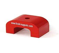 Magnete A Ferro Di Cavallo Alnico Rosso Medio - 9kg Di Trazione (40 X 25 X 25mm)
