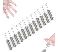 Magnete a forma di cuore per smalto semipermanente Cat Eye, magnete a forma di cuore Cat Eye per unghie, kit manicure fai da te con bastoncini guida a Y (10 Pcs)