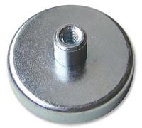 Magnete A Pot Ferrite Basso Da 63Mm Con Foro Filettato M8 - E871