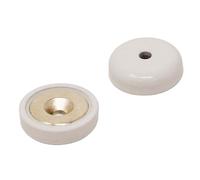 Magnete A Pot Neodimio Di 32Mm - Bianco (Confezione Da 4)