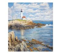 Magnete adesivo impermeabile per lavastoviglie, con bellissimo faro, magnete per frigorifero, decorazione per armadietti, elettrodomestici, decorazione per la casa, decorazione della cucina, 58,4 x 66