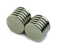 Magnete al neodimio N42 con diametro x 1/16" di spessore - Materiale concesso in licenza (confezione da 10)