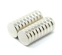 Magnete al neodimio N42, diametro 1/4 di pollice x 1/16 di spessore, 0,6 kg, materiale con licenza (confezione da 20)
