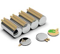 Magnete Al Neodimio NeoMagNova® Autoadesivo Extra Forte - N42, Magneti Di Potenza Adesivi Con Retro Tondo Da 8x1 Mm - Per Decorazioni, Arte, Artigianato, Miniature E Altro - Set Di 100 Pezzi