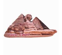 Magnete da frigorifero 3D con sfinge del Cairo Egitto, souvenir da viaggio, idea regalo, collezione artigianale in legno
