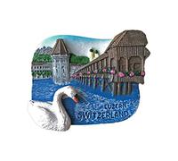 Magnete da frigorifero 3D Luzern Svizzera souvenir turistici resina cigno frigorifero magnete casa e cucina decorazione collezione dalla Cina