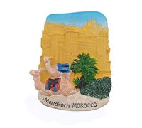 Magnete da frigorifero 3D Marrakech Marocco Regalo souvenir di viaggio, decorazione per casa e cucina Adesivo magnetico Marrakech Marocco frigorifero magnete collezione