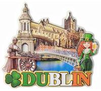 Magnete da frigorifero a Dublino, souvenir da viaggio, decorazione magnetica 3D
